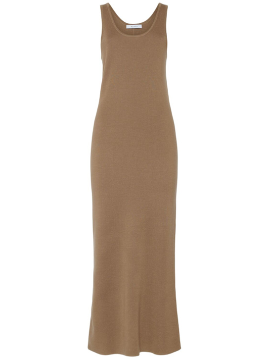 Max Mara: Aceri knitted wool midi dress - women_0 | Luisa Via Roma
