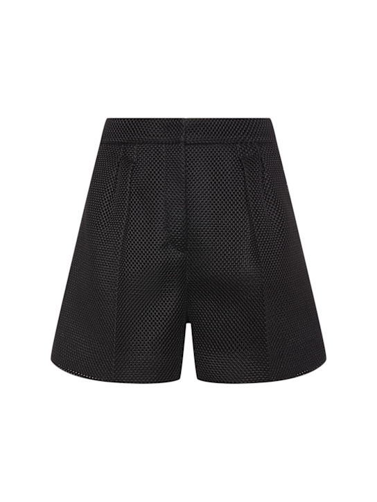 Max Mara: Avena net shorts - Black - women_0 | Luisa Via Roma