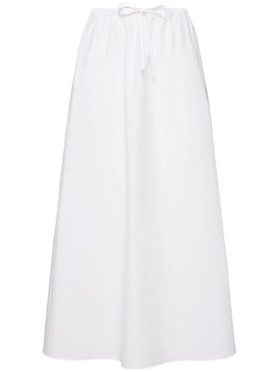 Matteau: Cotton poplin maxi skirt - White - women_0 | Luisa Via Roma