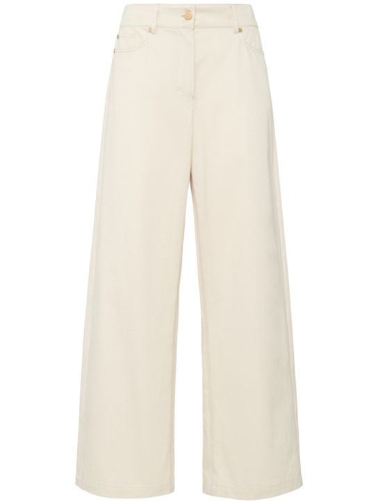 'S Max Mara: Valeria cotton gabardine wide pants - women_0 | Luisa Via Roma