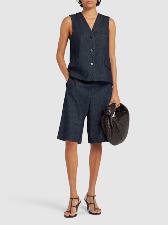 'S Max Mara: CInzia denim vest - Dark Blue - women_1 | Luisa Via Roma