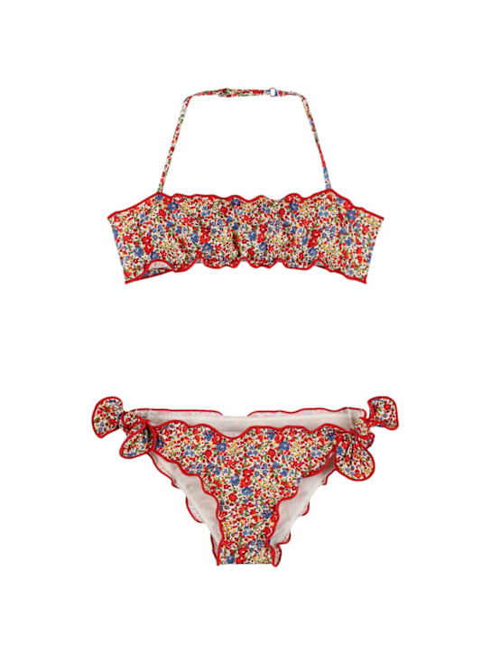 Mc2 Saint Barth: フラワーリバティプリント ビキニ - kids-girls_0 | Luisa Via Roma
