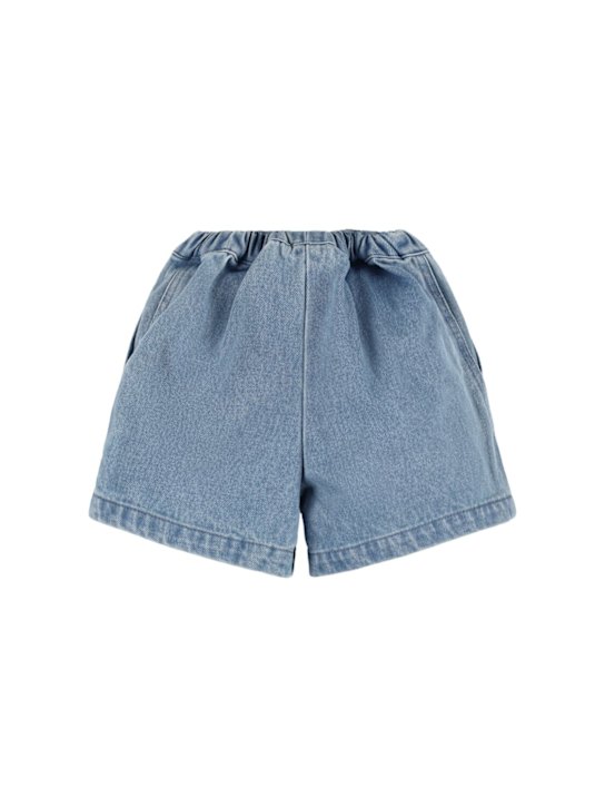 Liewood: Stretch cotton denim shorts - Blue - kids-boys_2 | Luisa Via Roma