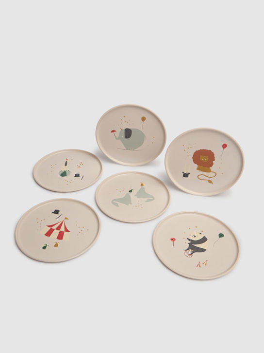 Liewood: Set of 6 Circus printed silicone plates - kids-girls_1 | Luisa Via Roma