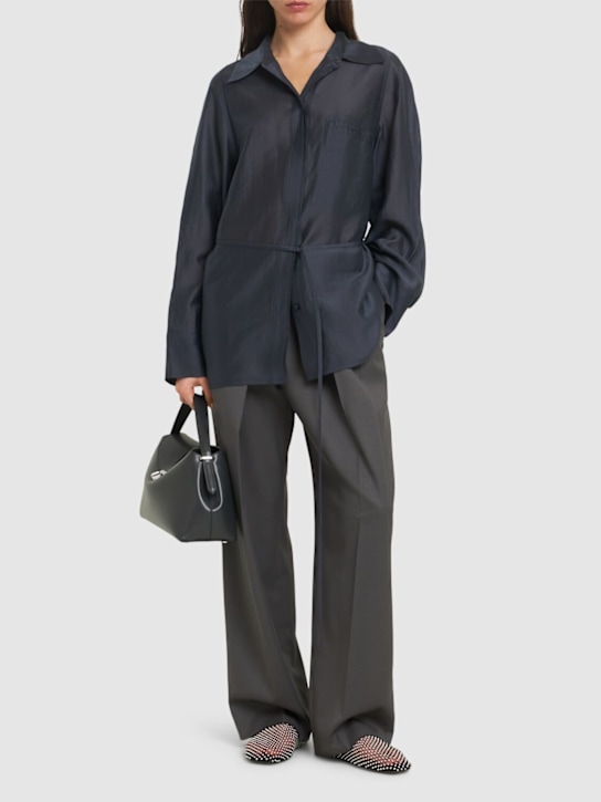 LOW CLASSIC: Sheer Tencel shirt - women_1 | Luisa Via Roma