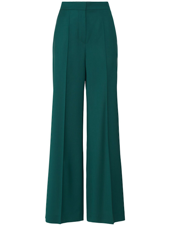 Max Mara: Fernet wool wide pants - women_0 | Luisa Via Roma