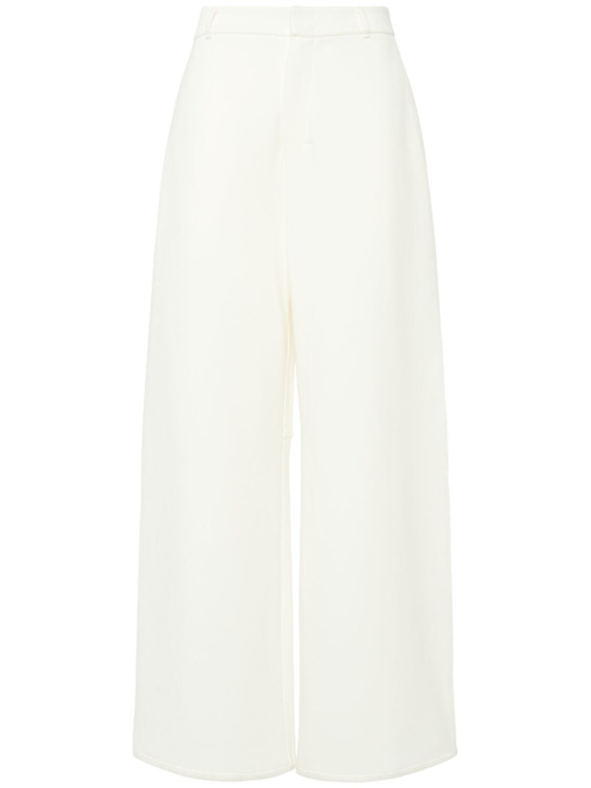 'S Max Mara: Merlot jersey wide leg pants - women_0 | Luisa Via Roma