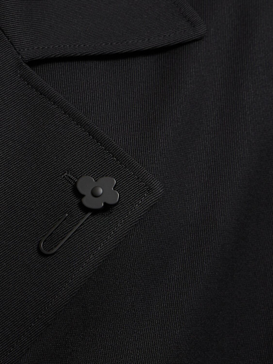 Lardini: Wool trench coat - Black - men_5 | Luisa Via Roma