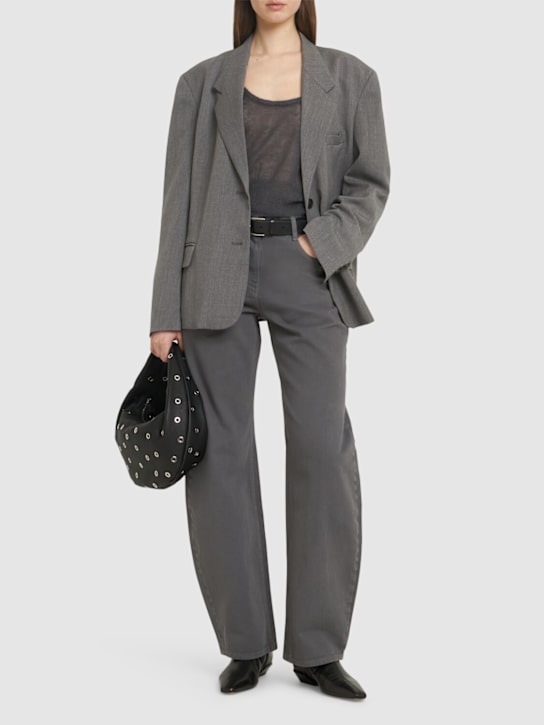 LOW CLASSIC: Jeans ampi in cotone - Grigio - women_1 | Luisa Via Roma