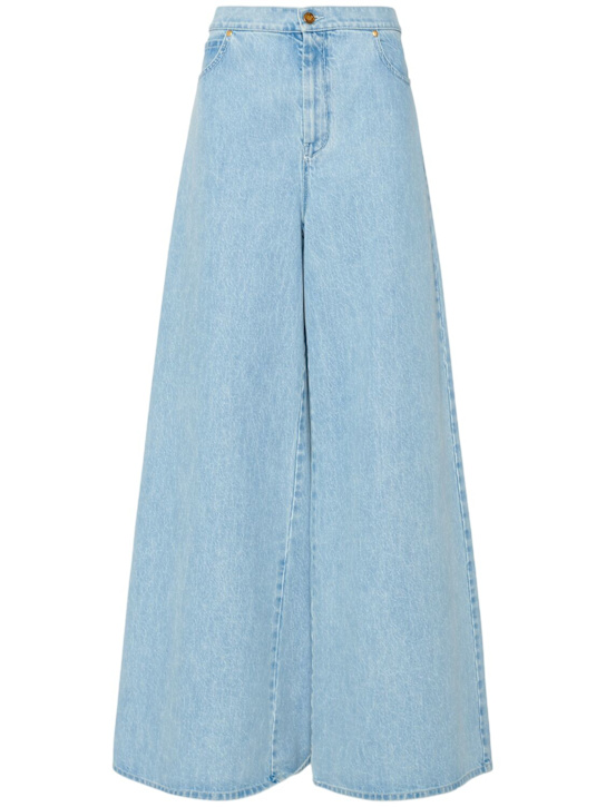 Max Mara: Affari denim wide jeans - Blue - women_0 | Luisa Via Roma