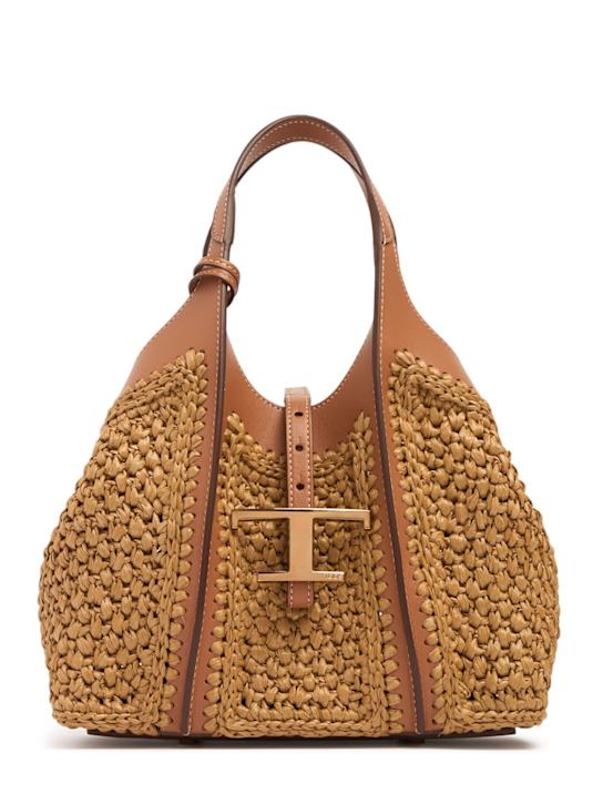 Tod's: Shopping mini T crochet tote bag - women_0 | Luisa Via Roma