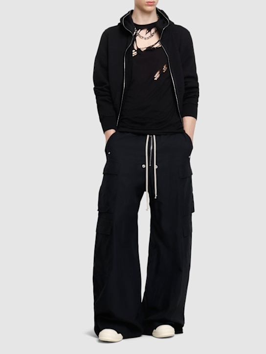 Rick Owens DRKSHDW: Double cargo jumbo belas pants - Black - men_1 | Luisa Via Roma