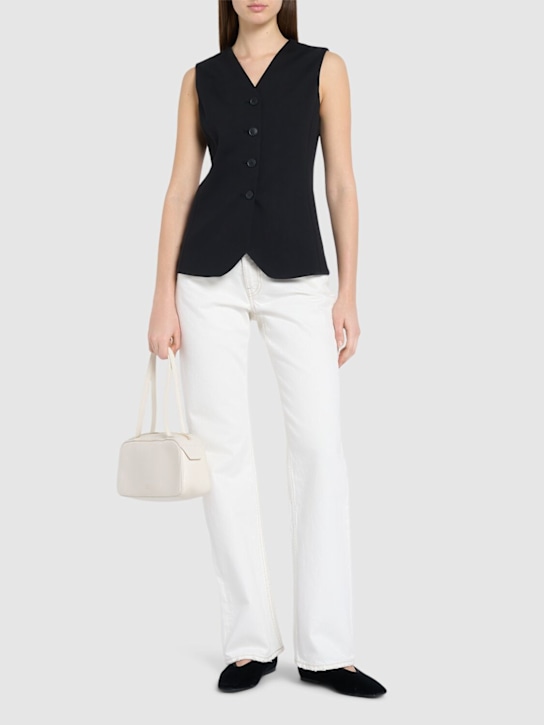 Max Mara: Fornovo viscose blend jersey vest - Black - women_1 | Luisa Via Roma
