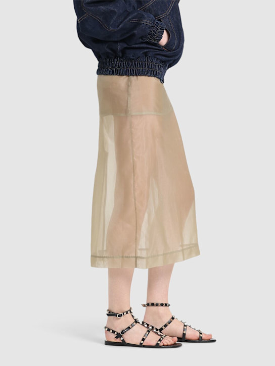 Valentino Garavani: Rockstud leather sandals - Black - women_1 | Luisa Via Roma