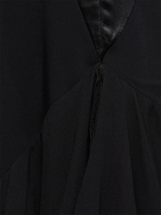The Attico: Cady satin & tulle mini dress - Black - women_4 | Luisa Via Roma