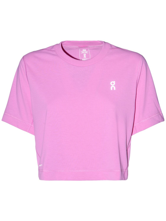 On: Train-T tech crop t-shirt - Raspberry - women_5 | Luisa Via Roma