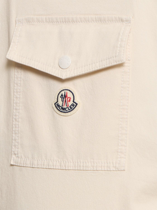 Moncler: Cotton blend gabardine overalls - White - men_4 | Luisa Via Roma