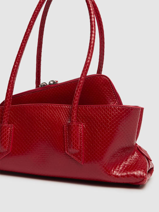The Attico: Small La Passeggiata python print bag - Red - women_4 | Luisa Via Roma