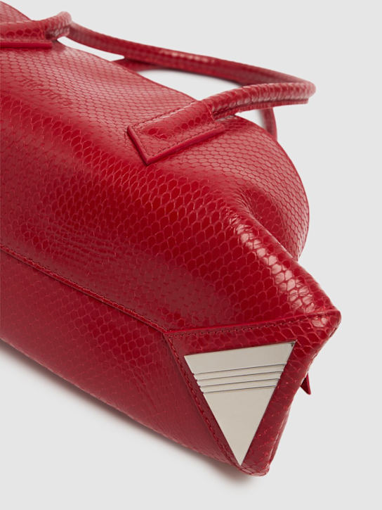 The Attico: Small La Passeggiata python print bag - Red - women_6 | Luisa Via Roma