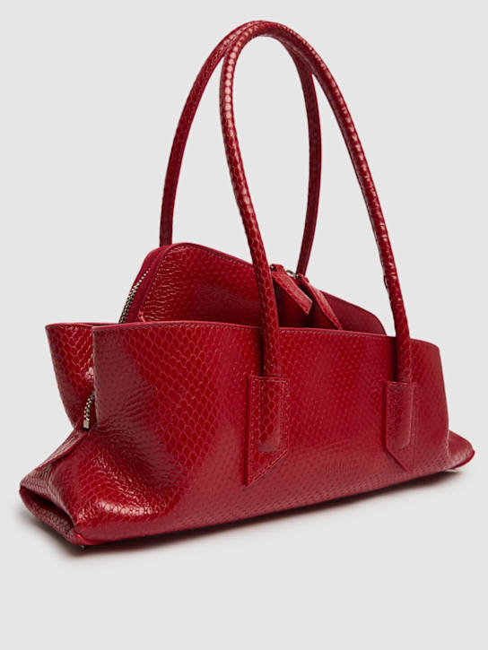 The Attico: Small La Passeggiata python print bag - Red - women_2 | Luisa Via Roma