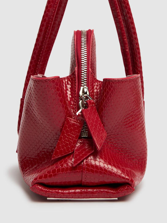 The Attico: Small La Passeggiata python print bag - Red - women_3 | Luisa Via Roma