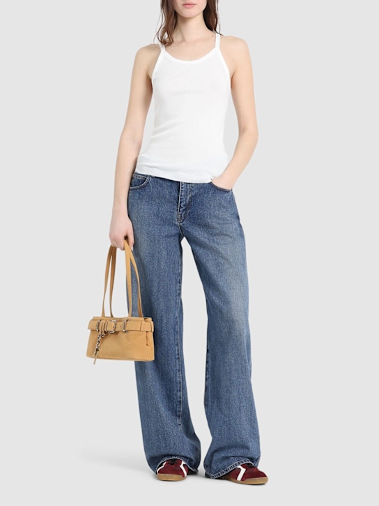 Ribbed cotton tank top - Thumbnail 2