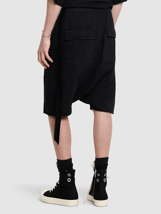 Rick Owens DRKSHDW: Drawstring pods shorts - Black - men_2 | Luisa Via Roma
