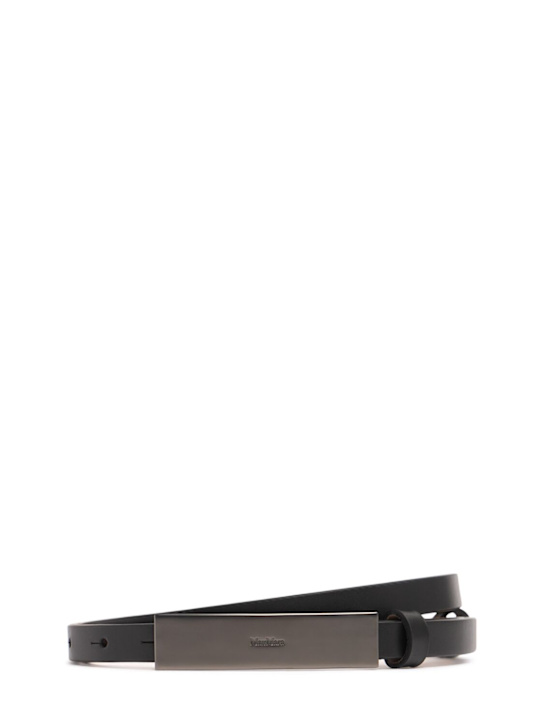 Max Mara: NewPlate 15 leather belt - women_0 | Luisa Via Roma