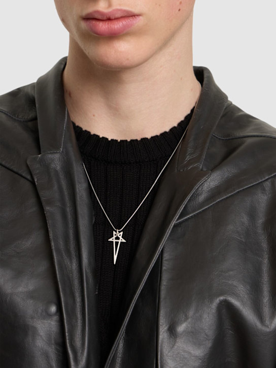 Rick Owens: Pentagram charm necklace - men_1 | Luisa Via Roma