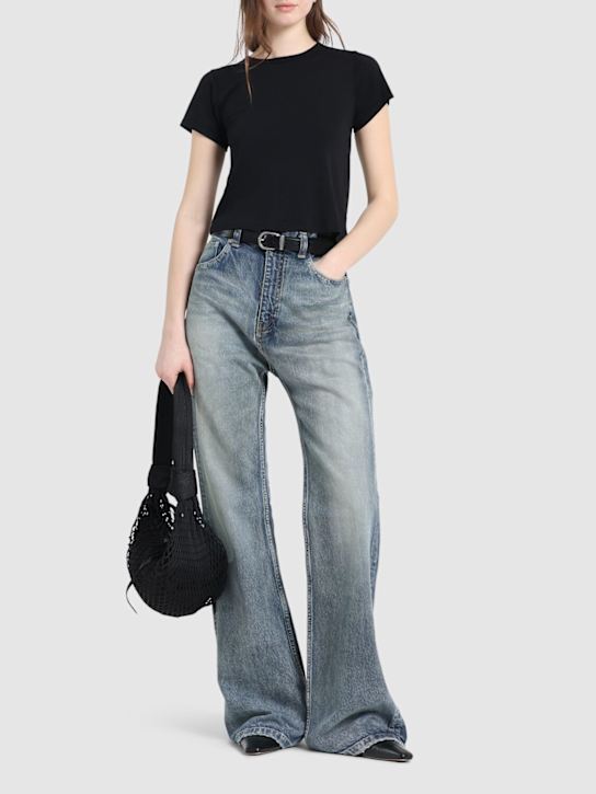 Éterne: Short sleeve stretch cotton t-shirt - women_1 | Luisa Via Roma