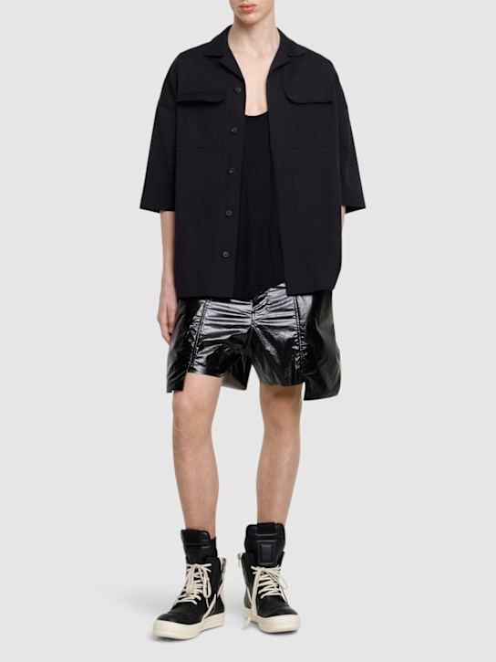 Rick Owens: Magnum tommy cotton shirt - men_1 | Luisa Via Roma