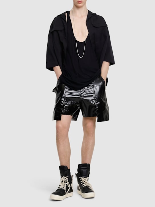 Rick Owens: Lo Cut Tank top - Black - men_1 | Luisa Via Roma