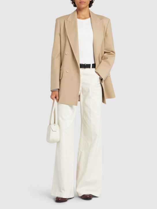 Max Mara: Suez double cotton blend blazer - women_1 | Luisa Via Roma