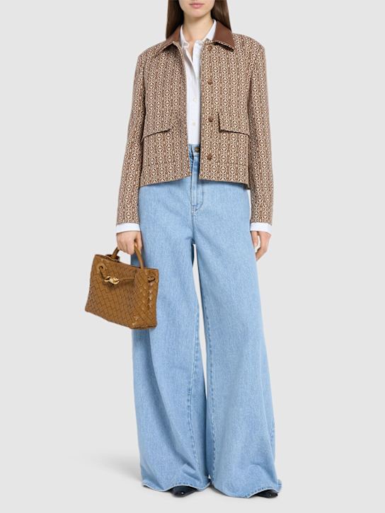 Max Mara: Viborg double jacquard cotton jacket - women_1 | Luisa Via Roma