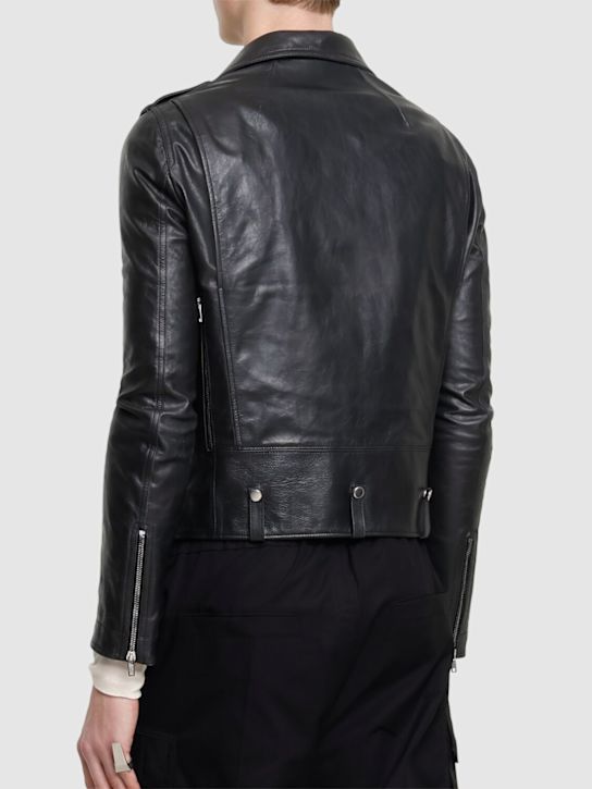 Rick Owens: Bauhaus stoges leather jacket - Black - men_3 | Luisa Via Roma