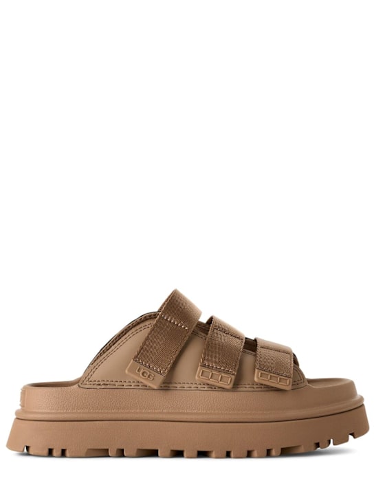Ugg: 44mm Golden Glow TPU sandals - Dark Sand - women_0 | Luisa Via Roma