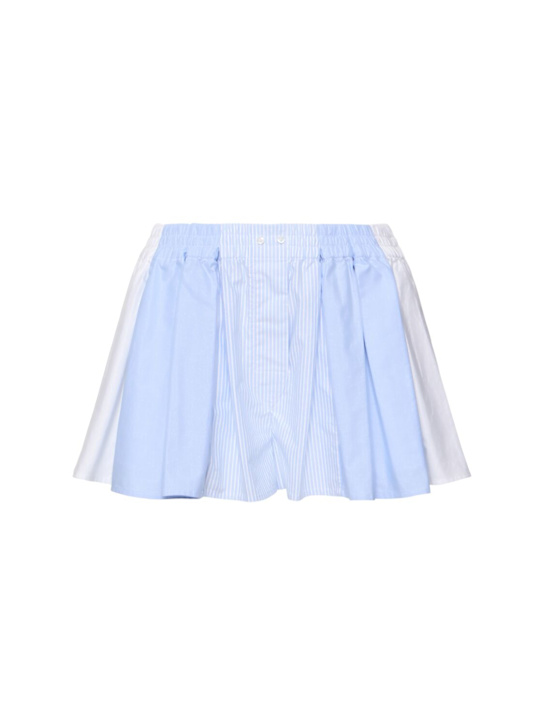 Alexander Wang: Shorts boxer in cotone plissé - women_0 | Luisa Via Roma