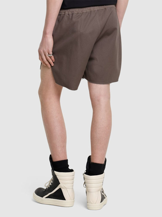 Rick Owens: Boxers drawstring shorts - Dust - men_2 | Luisa Via Roma