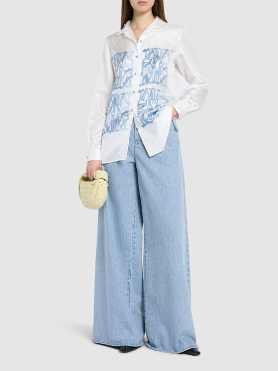 Max Mara: Nabil silk twill shirt - women_1 | Luisa Via Roma