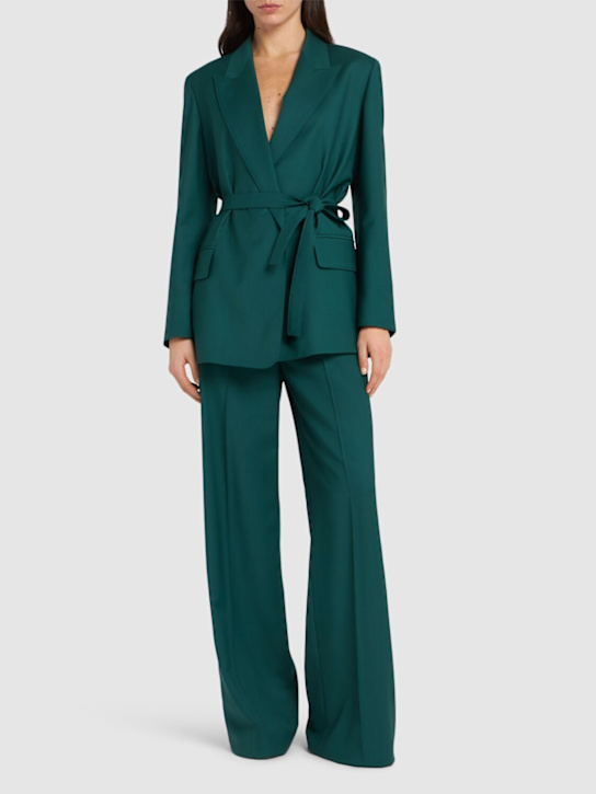 Max Mara: Fernet wool wide pants - women_1 | Luisa Via Roma