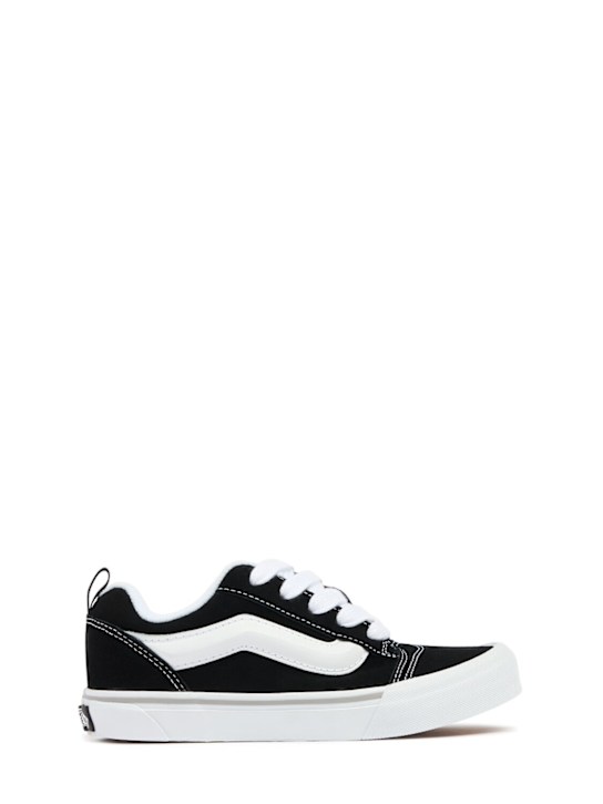 Vans: Sneakers en cuir Knu Skool - Noir/Blanc - kids-girls_0 | Luisa Via Roma