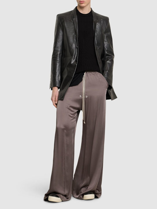 Rick Owens: Wide bela pants - Dust - men_1 | Luisa Via Roma