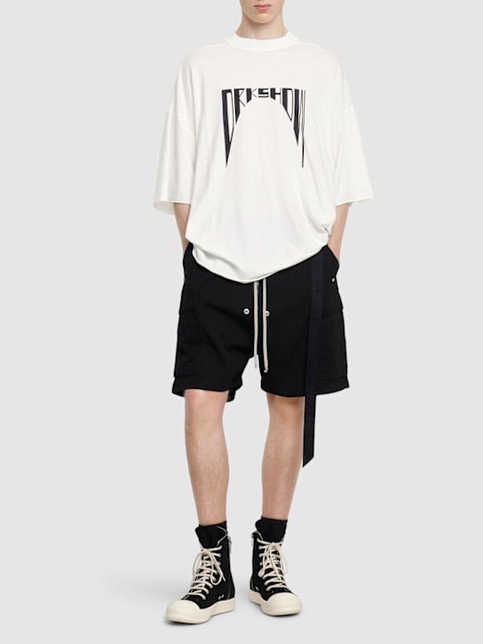 Rick Owens DRKSHDW: Cargo belas shorts - Black - men_1 | Luisa Via Roma