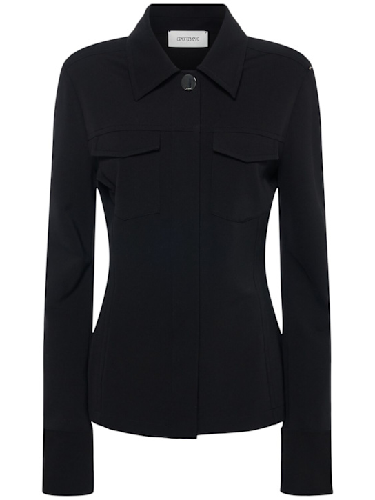 Sportmax: Wells viscose blend crepe jacket - women_0 | Luisa Via Roma