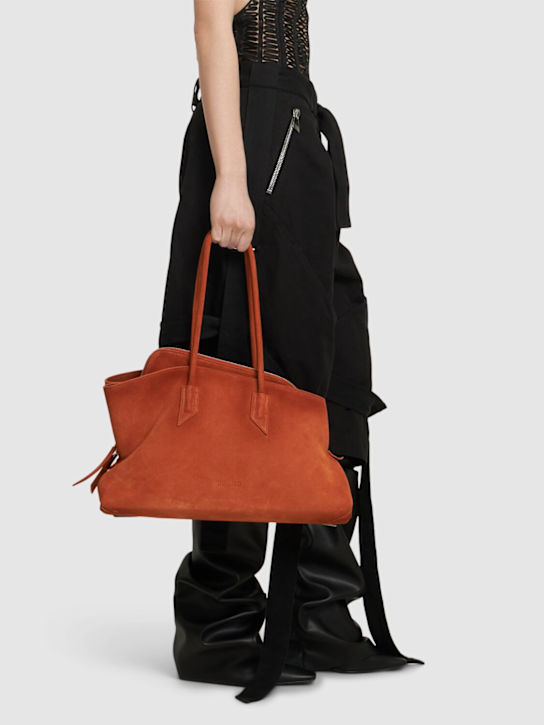 The Attico: Medium La Passeggiata soft leather bag - women_1 | Luisa Via Roma