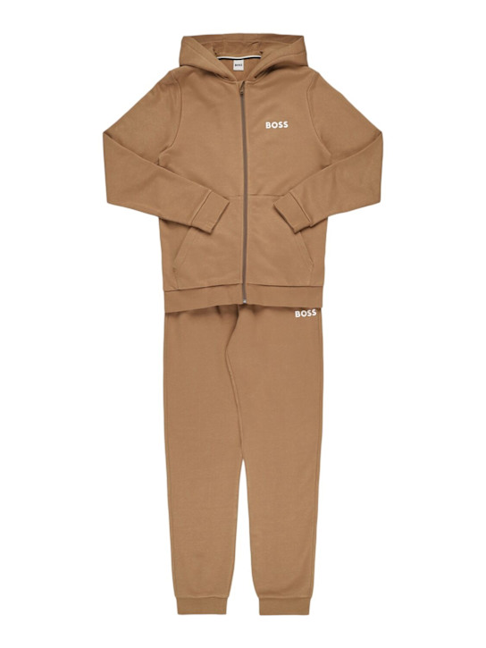 Boss: コットンスウェットシャツ＆パンツ - kids-boys_0 | Luisa Via Roma