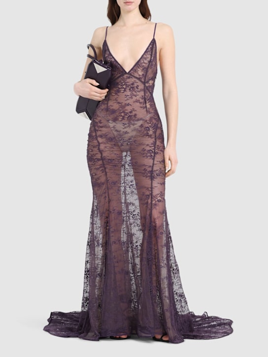 Vintage effect embroidered lace dress - Thumbnail 2