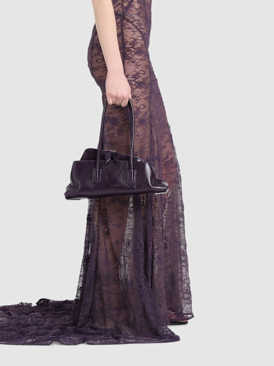 The Attico: Small La Passeggiata crackle leather bag - women_1 | Luisa Via Roma