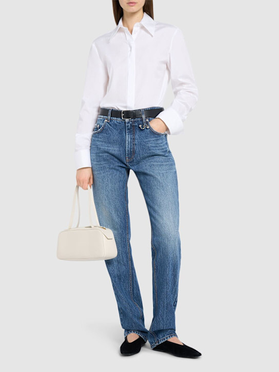 Sportmax: Baita denim straight jeans - women_1 | Luisa Via Roma