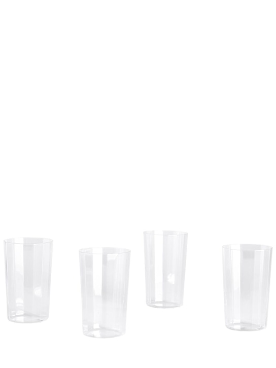 HAY: Set of 4 Large Angle glasses - Transparent - ecraft_0 | Luisa Via Roma